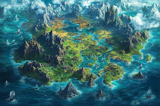 Do fantasy map illustration for map by Karsynlara_ | Fiverr