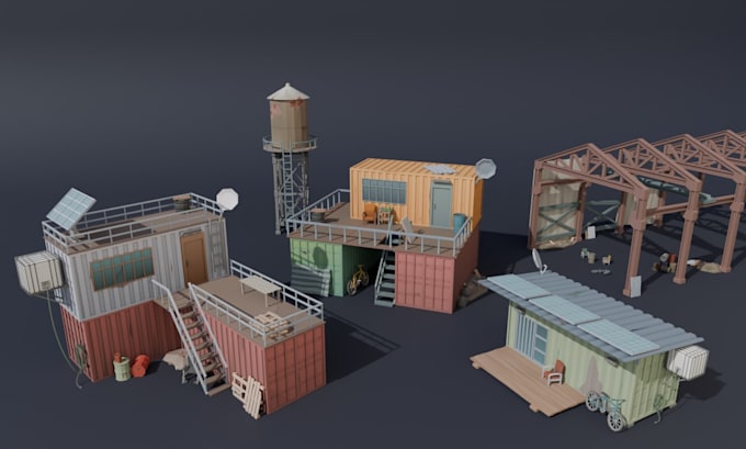 create stylized low poly 3d models in blender
