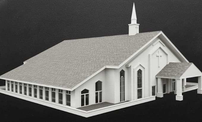 Simple Church Rendering Render a photorealistic 3d church interior and exterior by Sammy242424 ...