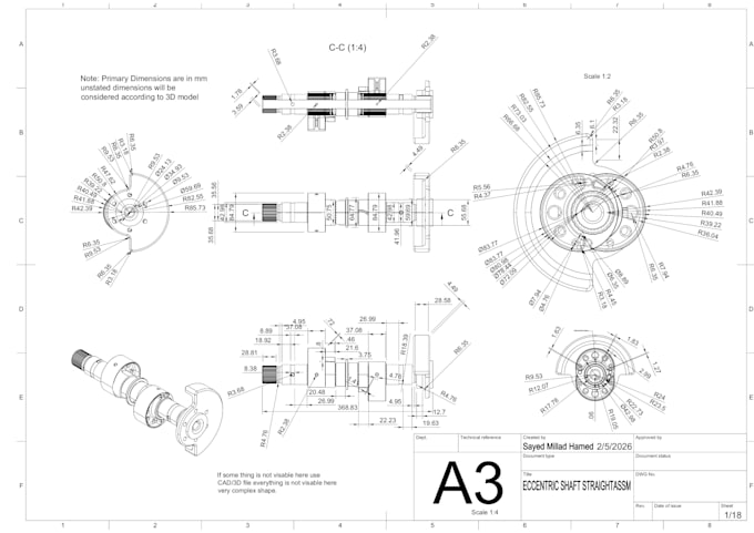 convert sketch to 2d drawings and 3d models using autocad and fusion 360