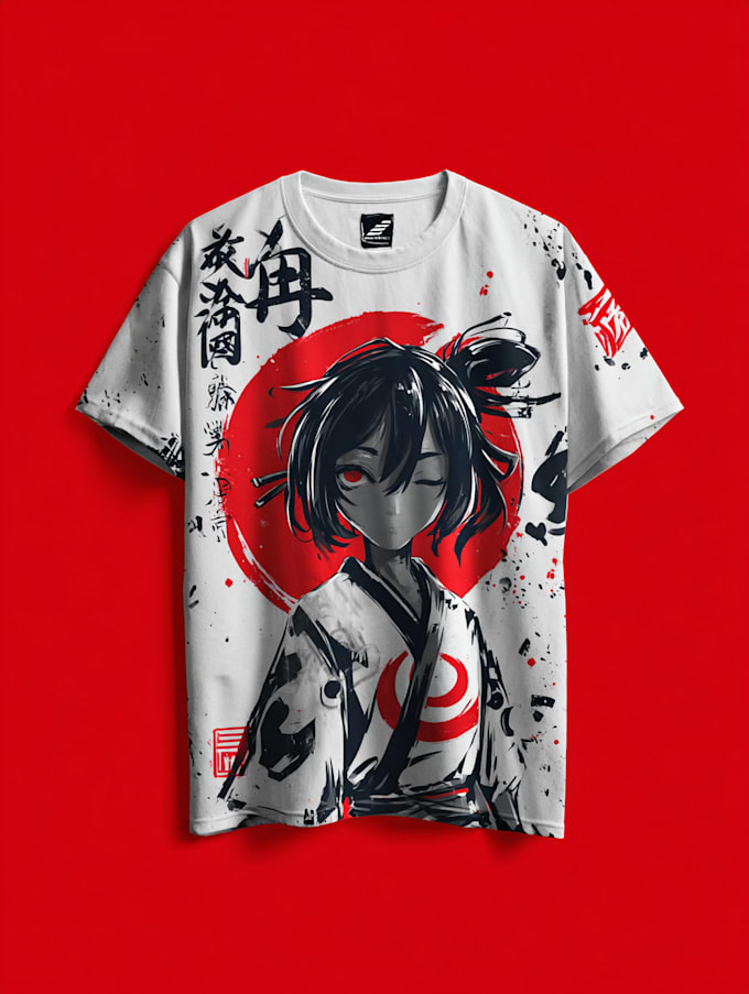 create japanese style for tshirt