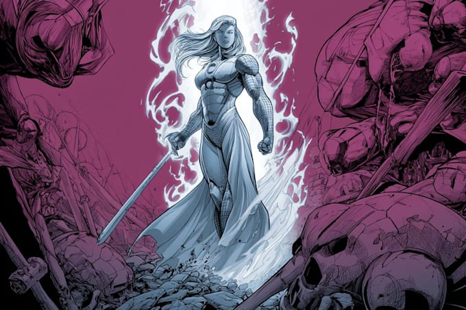 draw retro vintage horror comic art  vintage comic book