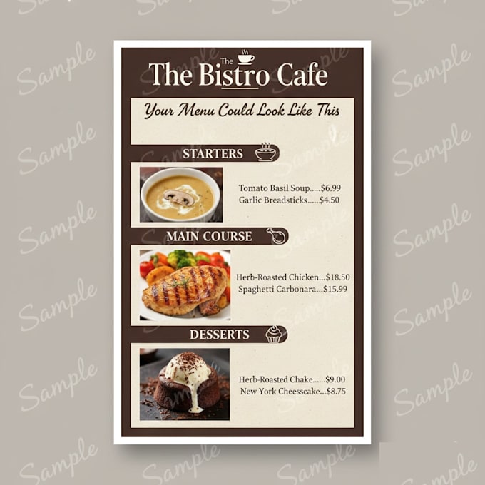 design editable canva menus for restaurants