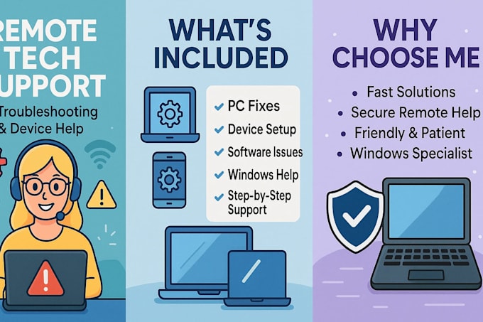 do remote tech support and PC troubleshooting