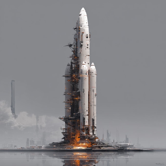 draw high quality spaceship concept
