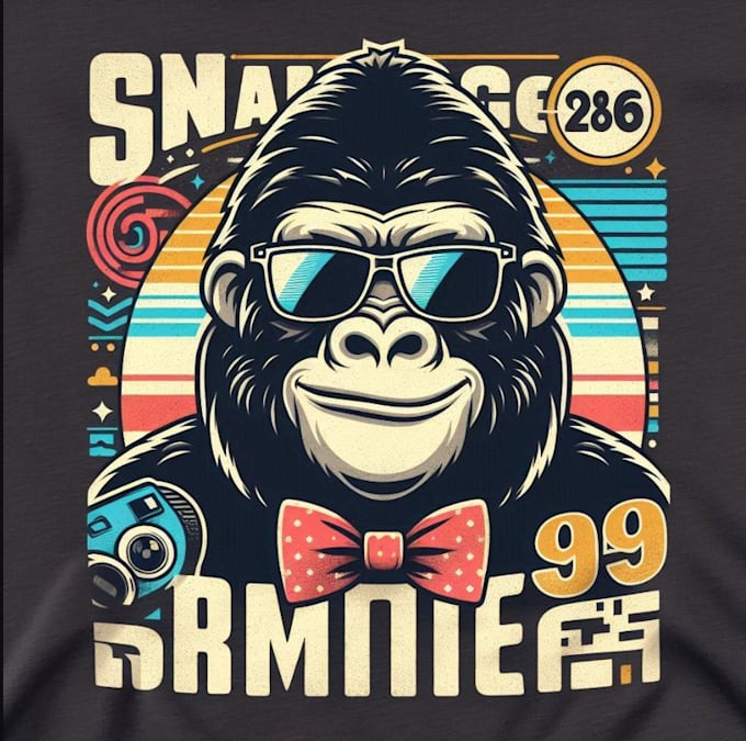 make creative vintage gorilla logo