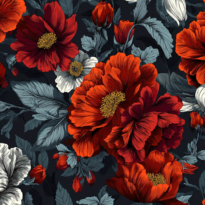 design seamless pattern, textile prints, floral patterns