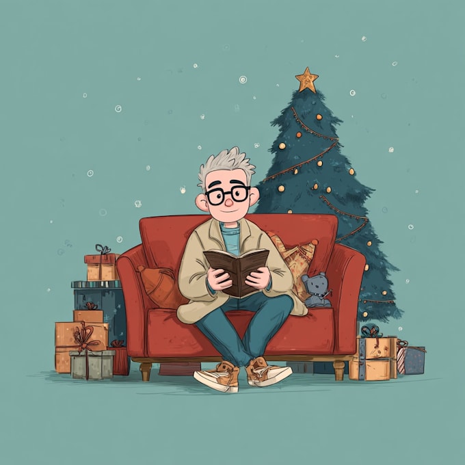 draw christmas illustrations for anything