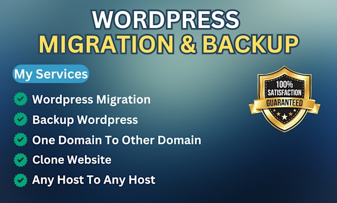 do wordpress migration, full backup and seamless hosting transfer