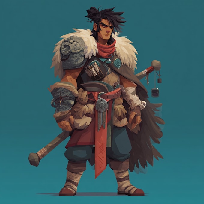 make a character for game art