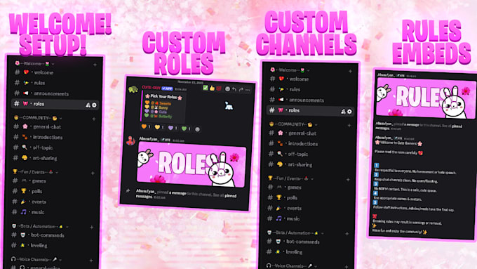setup cute custom discord server in 24 hours
