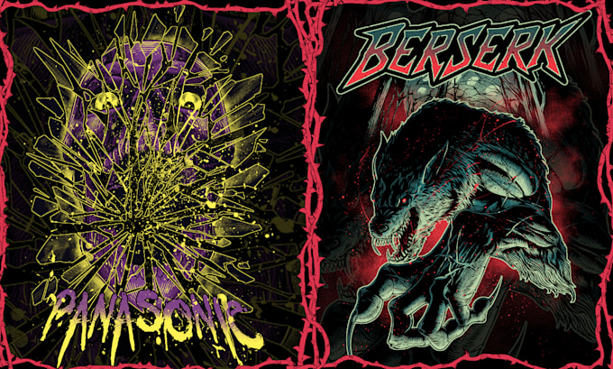 create illustration metal art, horror, dark art illustration