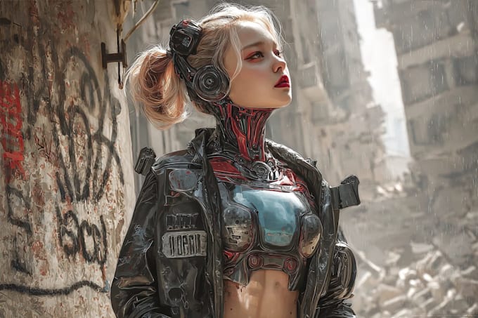 design stunning sci fi portrait art