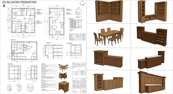 Millwork Graphics Create millwork shop drawings, carpentry, woodworking, furniture by ...