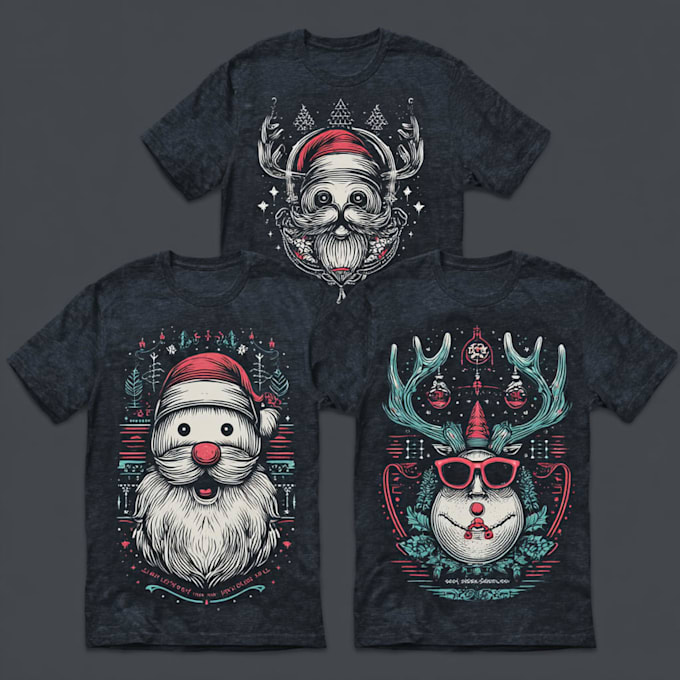 create christmas t shirt design bundles for you