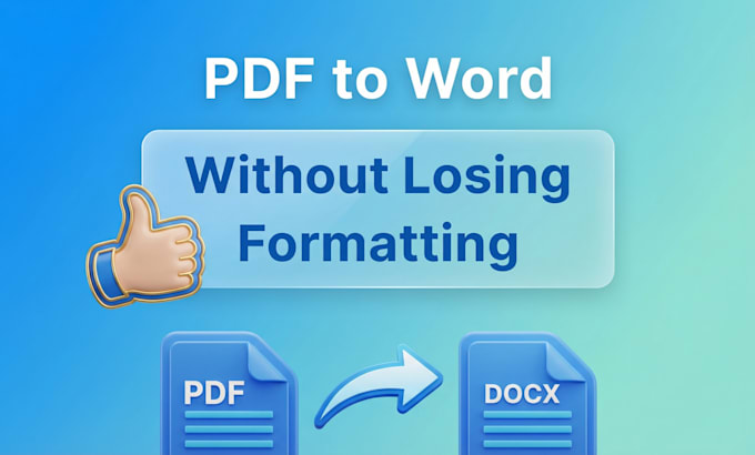 convert your PDF to word or excel and fix all formatting issues