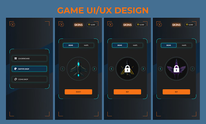 Design professional game ui ux for your mobile or pc game by ...