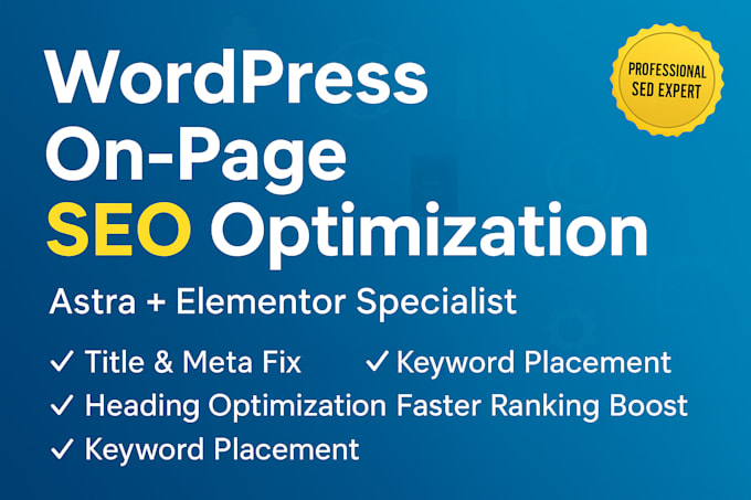 do wordpress on page SEO optimization for higher ranking