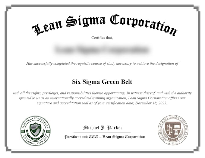 help in lean six sigma certifications