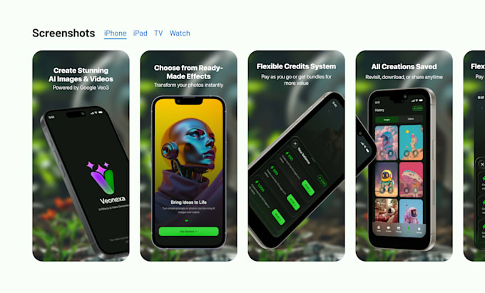 design premium app screenshots for mobile with figma