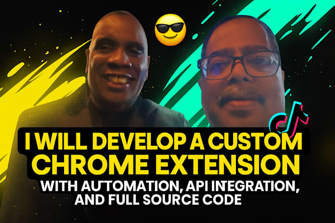develop a custom chrome extension with automation API integration, source code