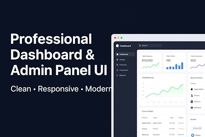 do a professional web dashboard, system UI and admin panel