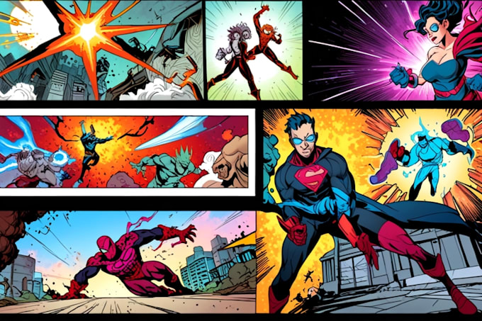 create your comic book page and illustration