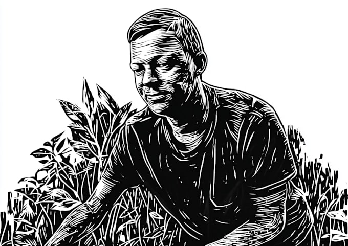 create stunning handcrafted linocut style illustrations