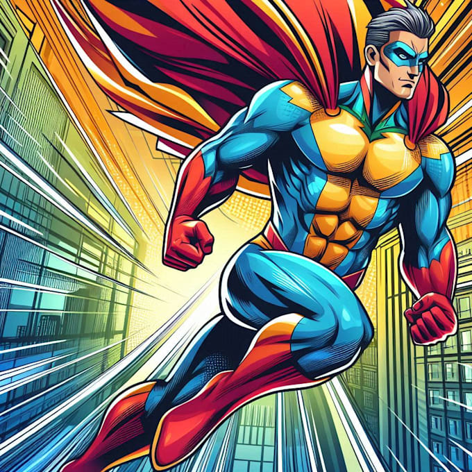 create superhero cartoon character