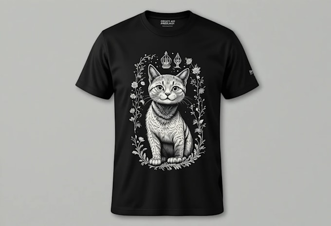 make a linocut tshirt design for brands