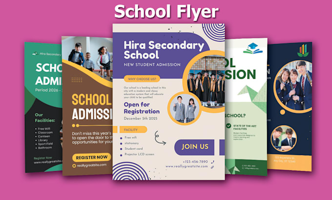 create eye catching high quality flyers for school