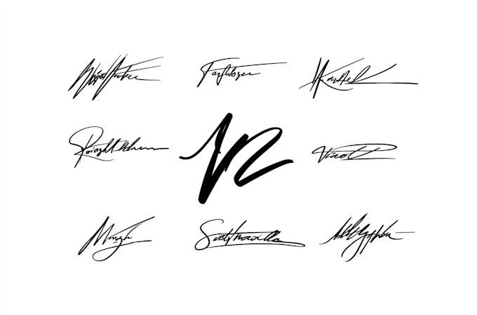 do handwriting scripted signature cursive autograph logo