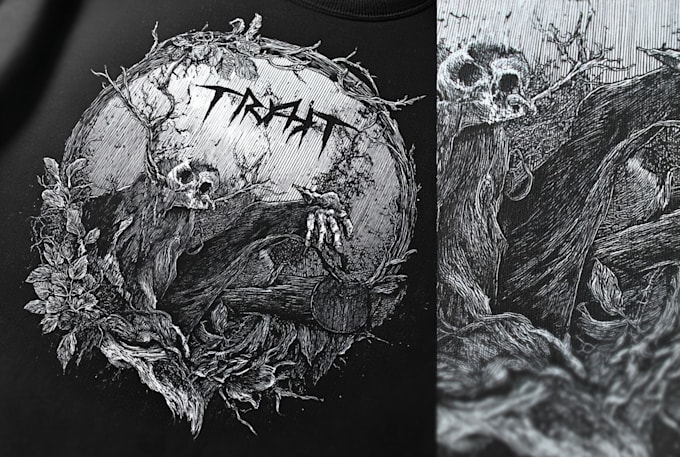 create a dark art illustration