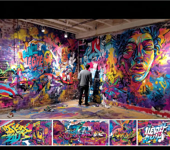 design graffiti designs, murals and wall arts
