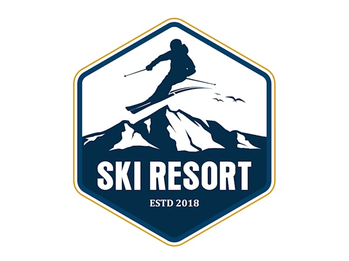 creative a high quality ski snowboard logo design