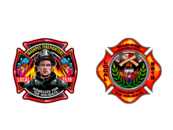 design modern fire fighter logo