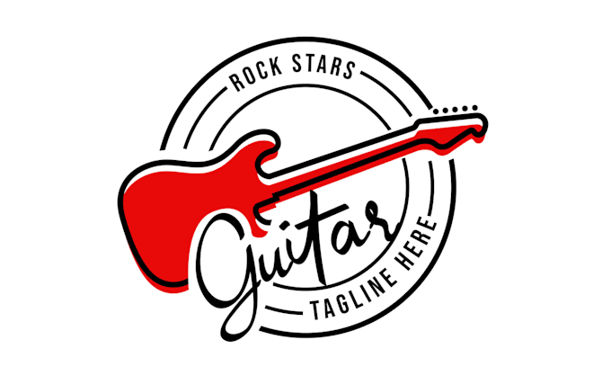 make an amazing guitar logo design