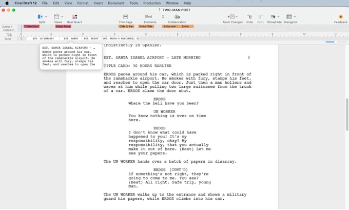 professionally format your screenplay in final draft, celtx and squibler
