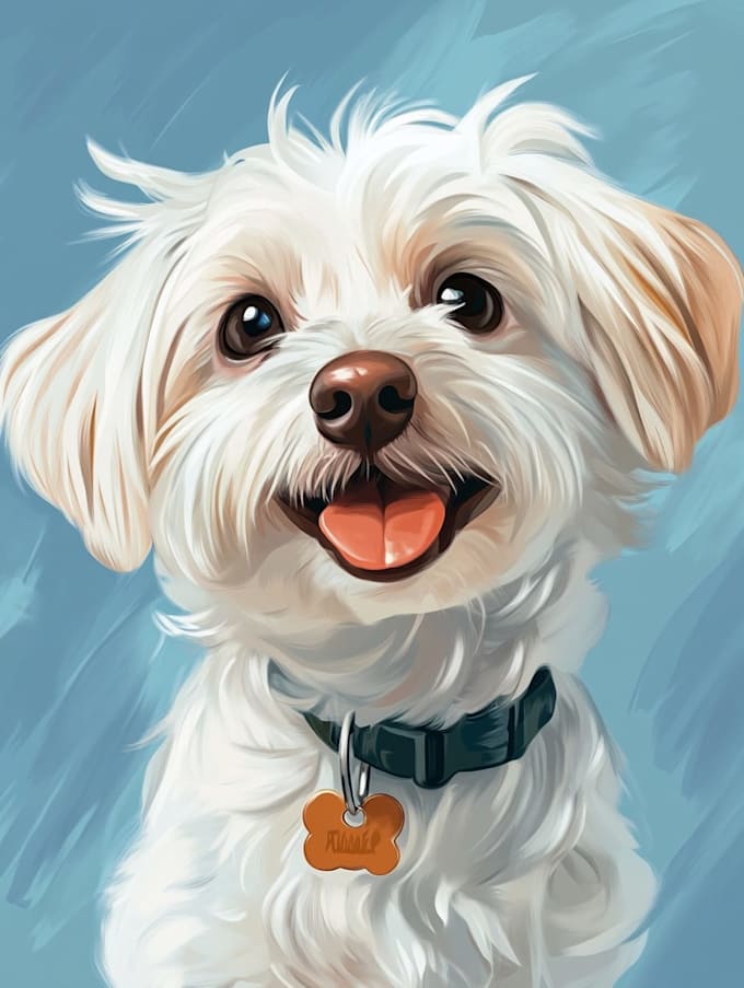draw disney pets portrait illustration in disney