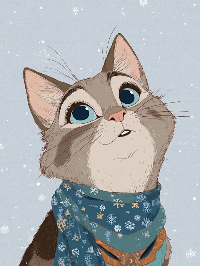 draw disney pet portrait illustration