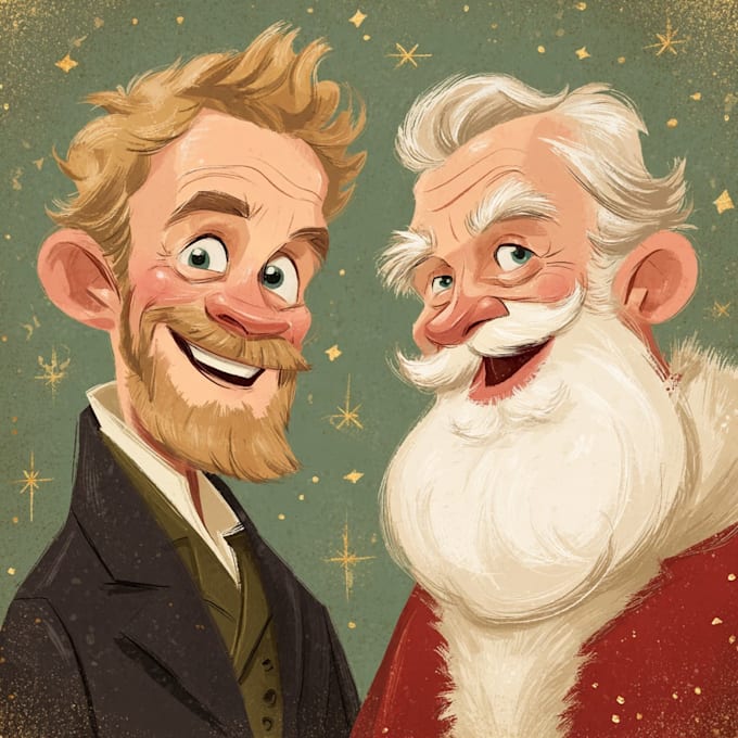 draw christmas illustrations and cards for you