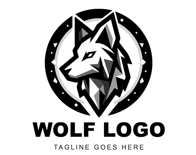 design animal, mascot  wolf logo