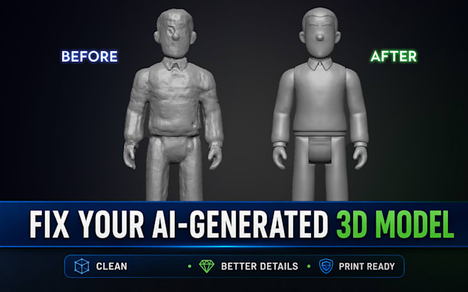 fix your ai generated 3d model