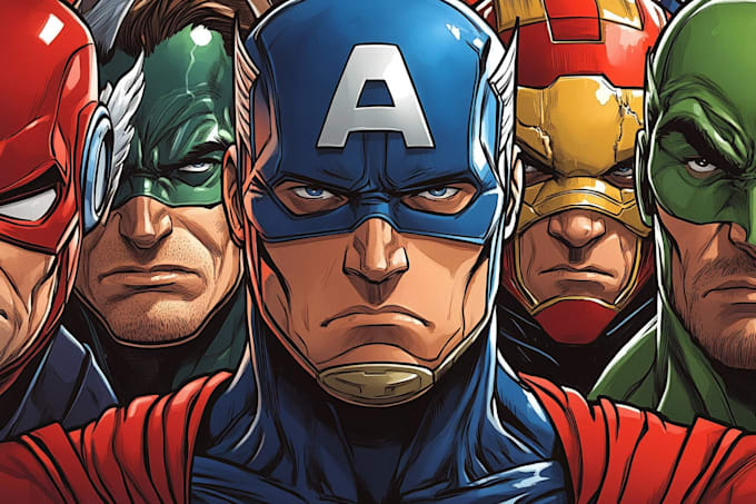 draw you as a superhero marvel or dc character
