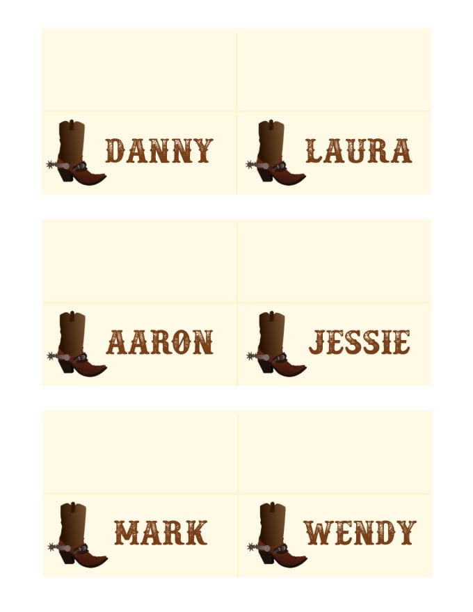 Create Custom Place Cards For Your Dinner Party By Jingersnap Fiverr