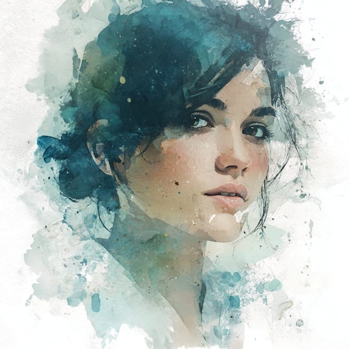 do digital watercolor artwork for you