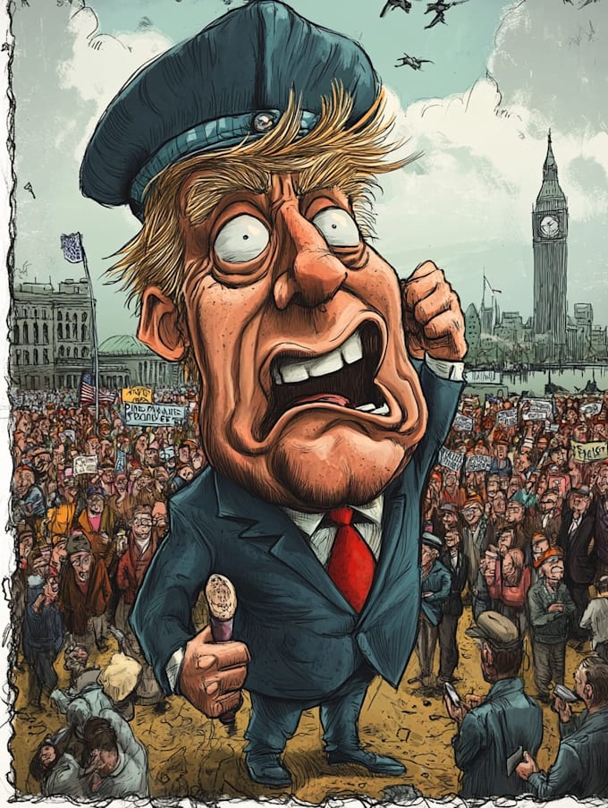 make a political cartoon