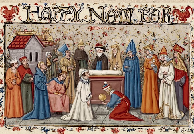 draw medieval illustration, art, miniatures