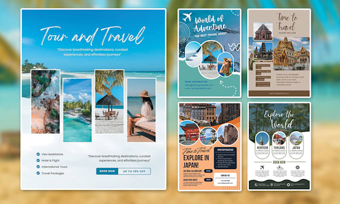 do modern, eye catching travel flyer design