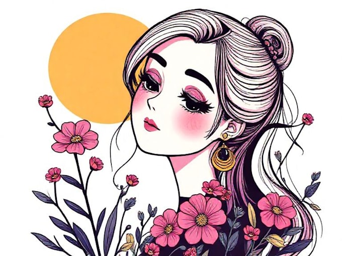 draw pretty vector art illustrations for you